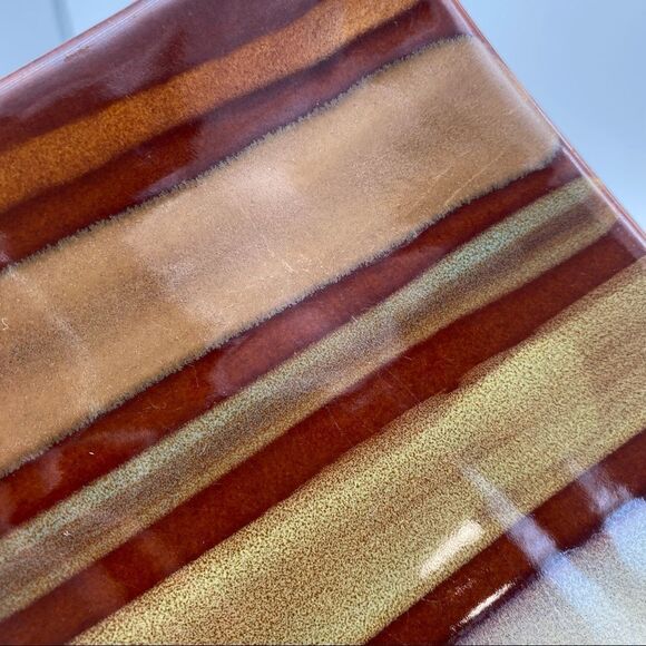 - 3 SANGO AVANTI BROWN Square Large‎ dinner Plates - Picture 5 of 15